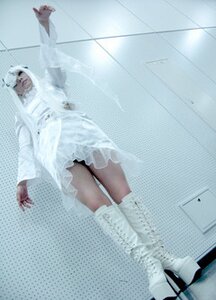 Rating: Safe Score: 0 Tags: 1girl blood dress kirakishou long_hair polka_dot solo standing white_dress User: admin