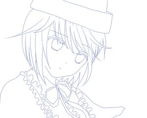 Rating: Safe Score: 0 Tags: 1girl bangs blush closed_mouth eyebrows_visible_through_hair frills hair_between_eyes hat image lineart looking_at_viewer monochrome short_hair solo souseiseki striped vertical_stripes User: admin