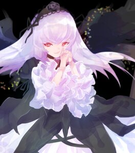 Rating: Safe Score: 0 Tags: 1girl bangs black_ribbon black_wings closed_mouth dress feathered_wings frills hairband image long_hair long_sleeves looking_at_viewer red_eyes ribbon smile solo suigintou very_long_hair wings User: admin