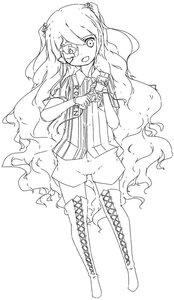 Rating: Safe Score: 0 Tags: 1girl boots cross-laced_footwear eyepatch full_body greyscale image kirakishou lace-up_boots long_hair looking_at_viewer monochrome open_mouth solo standing striped very_long_hair User: admin