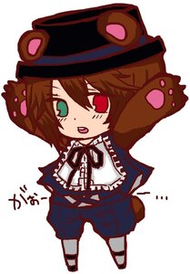 Rating: Safe Score: 0 Tags: 1girl brown_hair full_body goggles green_eyes hat image long_sleeves looking_at_viewer open_mouth paws red_eyes ribbon shoes short_hair smile solo souseiseki top_hat white_background User: admin