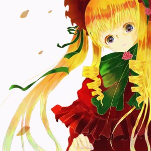 Rating: Safe Score: 0 Tags: 1girl blonde_hair blue_eyes bonnet bow dress flower green_bow image long_hair long_sleeves looking_at_viewer red_dress ribbon rose shinku simple_background solo twintails very_long_hair User: admin