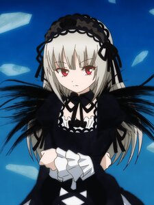 Rating: Safe Score: 0 Tags: 1 1girl bangs black_dress black_ribbon black_wings blue_background closed_mouth dress expressionless feathered_wings frills hairband image juliet_sleeves lolita_hairband long_hair long_sleeves looking_at_viewer neck_ribbon outdoors puffy_sleeves red_eyes ribbon silver_hair sky solo suigintou wings User: admin