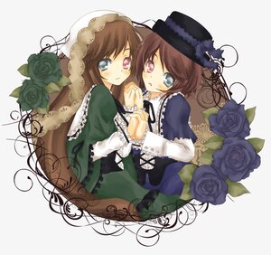 Rating: Safe Score: 0 Tags: 2girls blue_flower blue_rose brown_hair dress flower frills green_dress hat heterochromia holding_hands image interlocked_fingers long_hair long_sleeves looking_at_viewer multiple_girls pair purple_rose red_eyes rose short_hair siblings sisters souseiseki suiseiseki twins yellow_rose User: admin