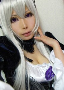 Rating: Safe Score: 0 Tags: 1girl breasts choker cleavage closed_mouth dress lips long_hair looking_at_viewer purple_eyes silver_hair solo suigintou white_hair User: admin