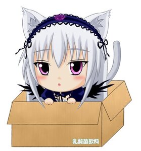 Rating: Safe Score: 0 Tags: 1girl animal_ears auto_tagged black_wings blush box cardboard_box cat_ears cat_tail chibi hairband image in_box in_container kemonomimi_mode looking_at_viewer silver_hair simple_background solo suigintou tail white_background User: admin