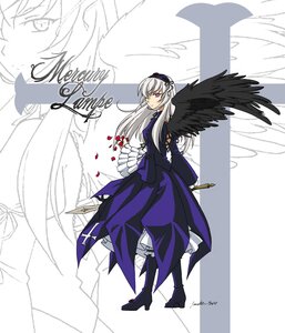 Rating: Safe Score: 0 Tags: 1girl black_wings boots dress feathers flower frills full_body hairband high_heel_boots high_heels holding image long_hair long_sleeves looking_at_viewer pink_eyes rose solo standing suigintou sword weapon wings zoom_layer User: admin