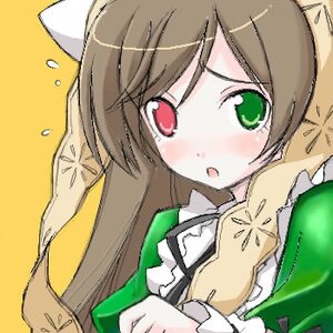 Rating: Safe Score: 0 Tags: 1girl :o apron blush brown_hair dress eyebrows_visible_through_hair flying_sweatdrops green_dress green_eyes image long_hair long_sleeves maid red_eyes simple_background solo suiseiseki upper_body User: admin
