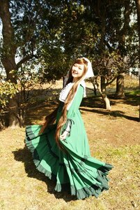 Rating: Safe Score: 0 Tags: 1girl dress long_hair outdoors smile solo suiseiseki tree User: admin