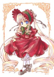 Rating: Safe Score: 0 Tags: 1girl blonde_hair blue_eyes bonnet bow bowtie capelet dress drill_hair full_body green_bow green_neckwear image long_hair long_sleeves looking_at_viewer red_dress shinku shoes sidelocks simple_background solo standing twin_drills twintails very_long_hair white_background white_legwear User: admin