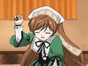 Rating: Safe Score: 0 Tags: 1girl animated animated_gif bangs brown_hair chestnut long_hair lowres rozen_maiden screencap solo suiseiseki User: admin