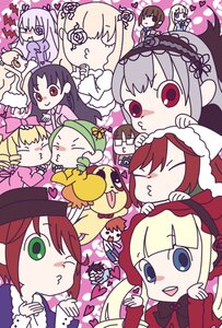 Rating: Safe Score: 0 Tags: 6+girls >_< ^_^ auto_tagged blonde_hair blue_eyes bow brown_hair closed_eyes dress drill_hair everyone eyepatch green_hair hair_ornament hat heart hina_ichigo image kanaria multiple multiple_girls one_eye_closed open_mouth pink_bow shinku silver_hair smile souseiseki suigintou suiseiseki tagme twintails User: admin