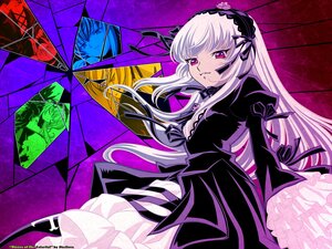 Rating: Safe Score: 0 Tags: 1girl black_wings dress flower frilled_sleeves frills hairband image long_hair long_sleeves looking_at_viewer pink_eyes puffy_sleeves rose smile solo suigintou very_long_hair wings User: admin