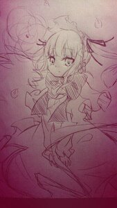 Rating: Safe Score: 0 Tags: 1girl dress frills image long_hair long_sleeves looking_at_viewer ribbon shinku sketch smile solo traditional_media User: admin