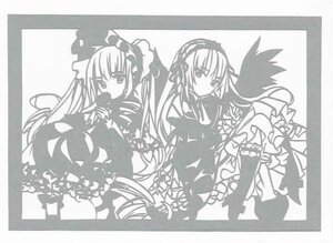 Rating: Safe Score: 0 Tags: 2girls border dress flower frills greyscale hairband image lolita_hairband long_hair long_sleeves looking_at_viewer monochrome multiple_girls pair shinku simple_background sitting suigintou very_long_hair white_background wings User: admin