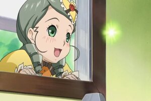Rating: Safe Score: 0 Tags: 1girl blush green_eyes green_hair image kanaria long_sleeves open_mouth smile solo table User: admin