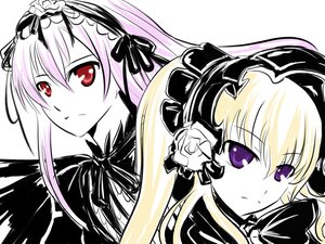 Rating: Safe Score: 0 Tags: 2girls black_ribbon closed_mouth eyebrows_visible_through_hair hair_between_eyes hairband image lolita_hairband long_hair looking_at_viewer multiple_girls pair purple_eyes red_eyes ribbon shinku simple_background suigintou white_background User: admin