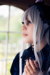 Rating: Safe Score: 0 Tags: 1girl blurry closed_mouth depth_of_field eyelashes lips long_hair looking_away nose portrait profile solo suigintou white_hair User: admin