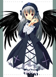 Rating: Safe Score: 0 Tags: 1girl :d artist_request black_wings blush cross dress flower frilled_sleeves frills gothic_lolita hairband image inverted_cross latin_cross lolita_fashion lolita_hairband long_hair long_sleeves looking_at_viewer open_mouth own_hands_together red_eyes rose rozen_maiden silver_hair smile solo suigintou wings User: admin