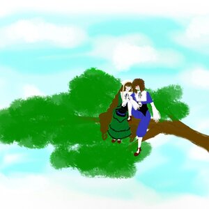 Rating: Safe Score: 0 Tags: 1boy 1girl brown_hair day dress grass image pair shoes short_hair sky souseiseki suiseiseki tree User: admin