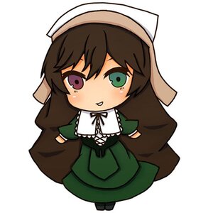 Rating: Safe Score: 0 Tags: 1girl auto_tagged bangs blush brown_hair chibi dress eyebrows_visible_through_hair full_body green_dress green_eyes hair_between_eyes image long_hair long_sleeves looking_at_viewer ribbon smile solo standing striped suiseiseki very_long_hair white_background User: admin