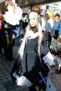 Rating: Safe Score: 0 Tags: 1girl 3d black_dress blurry blurry_background blurry_foreground depth_of_field dress long_hair long_sleeves motion_blur photo solo suigintou white_hair User: admin