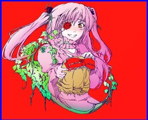Rating: Safe Score: 0 Tags: 1girl blush border dress eyepatch flower frills hina_ichigo image kirakishou long_hair long_sleeves looking_at_viewer pink_hair plant red_background red_border simple_background smile solo thorns twintails vines yellow_eyes User: admin