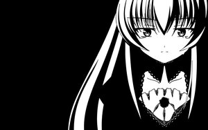 Rating: Safe Score: 0 Tags: 1girl blush choker closed_mouth dress eyebrows_visible_through_hair frown greyscale image long_hair looking_at_viewer monochrome simple_background solo suigintou transparent_background User: admin