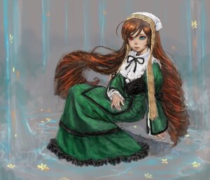 Rating: Safe Score: 0 Tags: 1girl bad_id bad_pixiv_id black_ribbon brown_hair dress drill_hair frills green_dress heterochromia image long_hair long_sleeves looking_at_viewer ponsuke_(pon00000) red_eyes ribbon rozen_maiden solo suiseiseki very_long_hair water User: admin