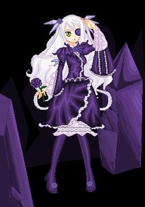 Rating: Safe Score: 0 Tags: 1girl barasuishou boots dress eyepatch flower frills full_body holding image lolita_fashion long_hair long_sleeves pantyhose purple_dress purple_flower purple_legwear purple_rose rose solo standing transparent_background umbrella white_hair yellow_eyes User: admin