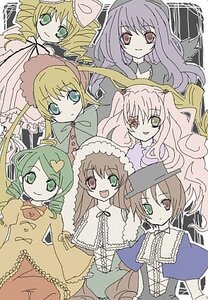 Rating: Safe Score: 0 Tags: 6+girls :d blonde_hair blue_dress blue_eyes bow bowtie brown_hair dress drill_hair frills green_eyes green_hair hat head_scarf heterochromia hina_ichigo image kanaria long_hair long_sleeves looking_at_viewer multiple multiple_girls open_mouth pink_bow pink_hair red_dress red_eyes shinku short_hair siblings simple_background sisters smile souseiseki suigintou suiseiseki tagme twin_drills twins twintails very_long_hair wings User: admin