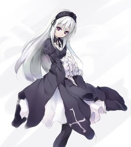 Rating: Safe Score: 0 Tags: 1girl black_dress dress expressionless frilled_sleeves frills full_body hairband image juliet_sleeves lolita_hairband long_hair long_sleeves looking_at_viewer pink_eyes puffy_sleeves ribbon rose silver_hair solo suigintou very_long_hair white_hair User: admin