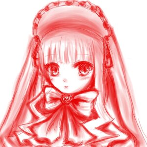 Rating: Safe Score: 0 Tags: 1girl bangs blush bow bowtie flower image long_hair looking_at_viewer monochrome pink_theme red_theme ribbon rose shinku simple_background solo twintails upper_body white_background User: admin