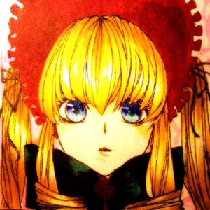 Rating: Safe Score: 0 Tags: 1girl bangs blonde_hair blue_eyes eyebrows_visible_through_hair face image long_hair looking_at_viewer portrait shinku simple_background solo User: admin