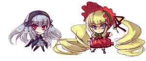 Rating: Safe Score: 0 Tags: 2girls blonde_hair bonnet bow chibi dress drill_hair frills hairband image long_hair long_sleeves looking_at_viewer multiple_girls pair red_eyes shinku silver_hair suigintou very_long_hair wings User: admin