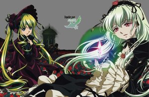 Rating: Safe Score: 0 Tags: 2girls black_dress blonde_hair blue_eyes bonnet bow dress flower frills image long_hair long_sleeves looking_at_viewer multiple_girls pair red_dress red_eyes red_flower rose shinku suigintou twintails very_long_hair wings User: admin