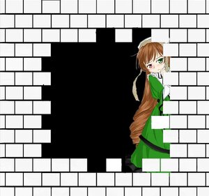 Rating: Safe Score: 0 Tags: 1girl brown_hair dress frills full_body green_dress green_eyes heterochromia image long_sleeves looking_at_viewer red_eyes solo standing suiseiseki User: admin