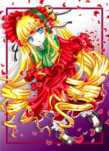 Rating: Safe Score: 0 Tags: 1girl auto_tagged black_footwear blonde_hair blue_eyes bow dress drill_hair flower full_body image long_hair long_sleeves looking_at_viewer petals red_dress ringlets rose rose_petals shinku shoes solo twin_drills very_long_hair User: admin