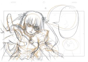 Rating: Safe Score: 0 Tags: 1girl barasuishou dress image long_hair long_sleeves looking_at_viewer monochrome open_mouth ribbon simple_background sketch solo suigintou traditional_media upper_body User: admin