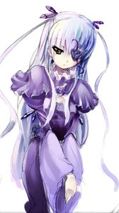 Rating: Safe Score: 0 Tags: 1girl barasuishou dress eyepatch frills image jewelry long_hair long_sleeves looking_at_viewer ribbon silver_hair solo yellow_eyes User: admin