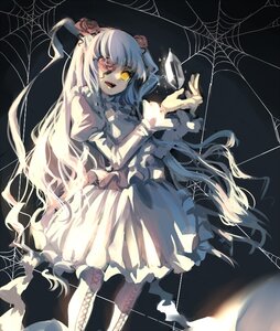 Rating: Safe Score: 0 Tags: 1girl boots broken_glass commentary_request crystal dress eyepatch flower hair_flower hair_ornament hikariz image juliet_sleeves kirakishou long_hair long_sleeves open_mouth rose rozen_maiden silk solo spider_web thorns two_side_up very_long_hair white_hair yellow_eyes User: admin
