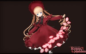 Rating: Safe Score: 0 Tags: 1girl black_background blonde_hair blue_eyes bow dress flower frills image long_hair long_sleeves looking_at_viewer petals red_dress shinku simple_background solo very_long_hair User: admin