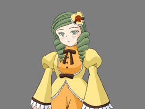 Rating: Safe Score: 0 Tags: 1girl bow dress drill_hair green_eyes green_hair image kanaria long_sleeves solo twin_drills User: admin