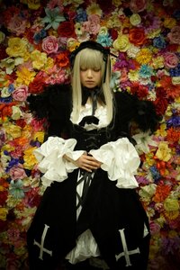 Rating: Safe Score: 0 Tags: 1girl black_dress blonde_hair closed_eyes dress flower gothic_lolita lips lolita_fashion long_hair orange_flower pink_rose purple_rose red_flower red_rose rose solo suigintou yellow_flower yellow_rose User: admin