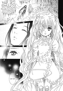 Rating: Safe Score: 0 Tags: 1girl comic dress flower greyscale image kirakishou long_hair long_sleeves monochrome solo very_long_hair User: admin