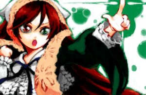 Rating: Safe Score: 0 Tags: 1girl :o bad_id bad_pixiv_id brown_hair dress frills green_eyes hat head_scarf heterochromia image iseki_(kuroshura_no_tabiji) long_hair long_sleeves open_mouth red_eyes rozen_maiden simple_background solo suiseiseki twintails upper_body User: admin