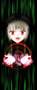 Rating: Safe Score: 0 Tags: 1girl :d auto_tagged dress hairband image long_hair looking_at_viewer open_mouth red_eyes silver_hair smile solo suigintou User: admin