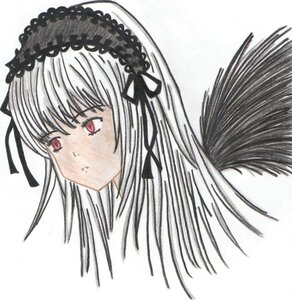 Rating: Safe Score: 0 Tags: 1girl bangs black_ribbon black_wings blush closed_mouth hairband image long_hair red_eyes ribbon simple_background solo suigintou white_background wings User: admin