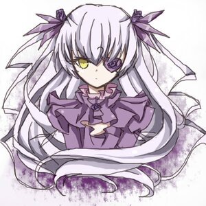 Rating: Safe Score: 0 Tags: 1girl barasuishou chibi closed_mouth dress frills full_body hair_ribbon image long_hair long_sleeves looking_at_viewer purple_dress ribbon solo standing two_side_up very_long_hair white_background yellow_eyes User: admin