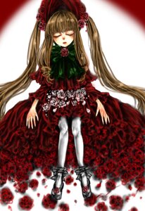 Rating: Safe Score: 0 Tags: 1girl blonde_hair bonnet closed_eyes dress flower frills image long_hair pantyhose red_dress red_flower red_rose rose shinku solo twintails very_long_hair User: admin